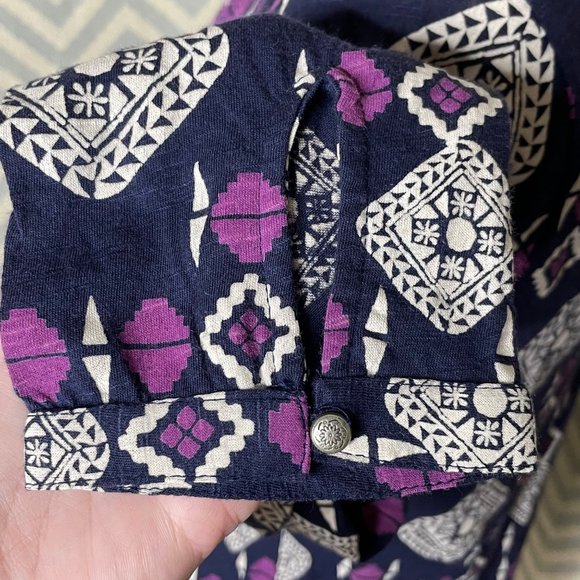 GNW Indigo M medallion print top blue purple - Picture 6 of 8